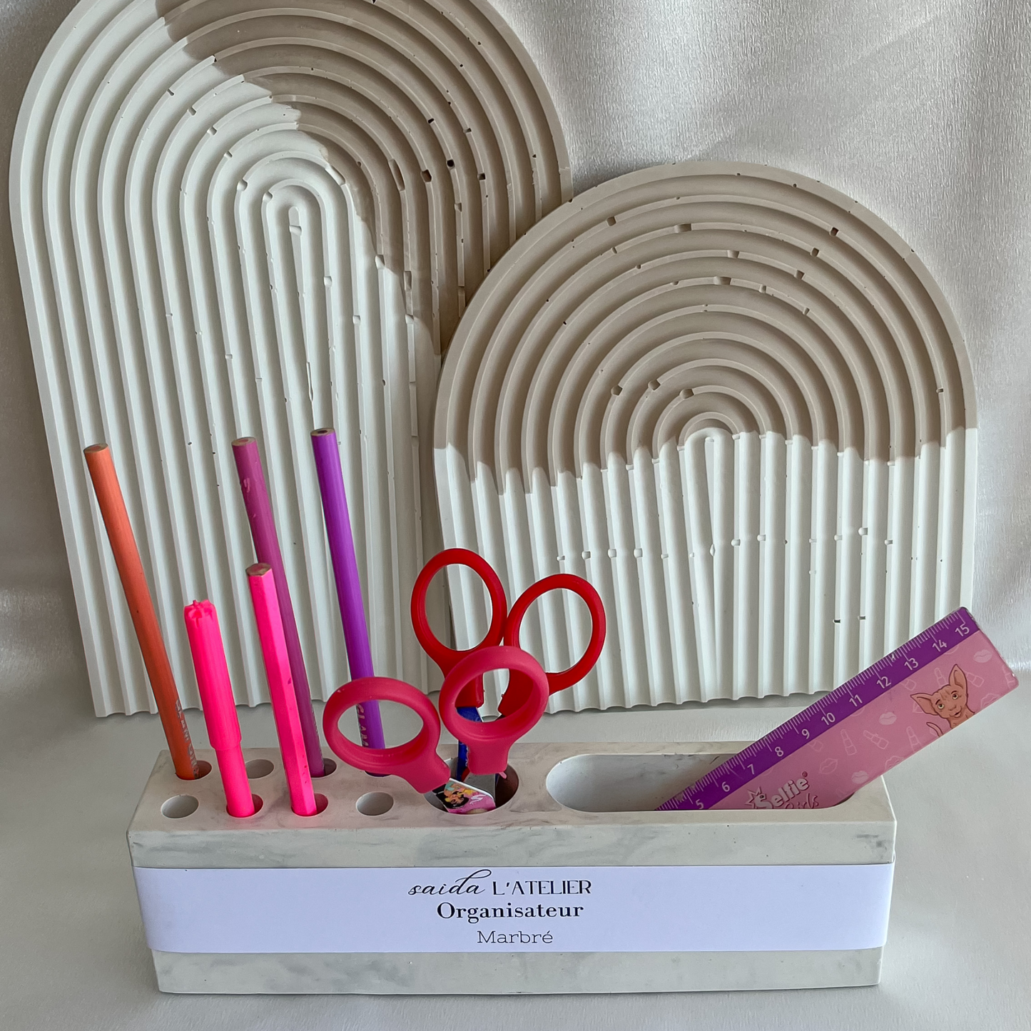 Organisateur de Bureau ou Maquillage Marbré.