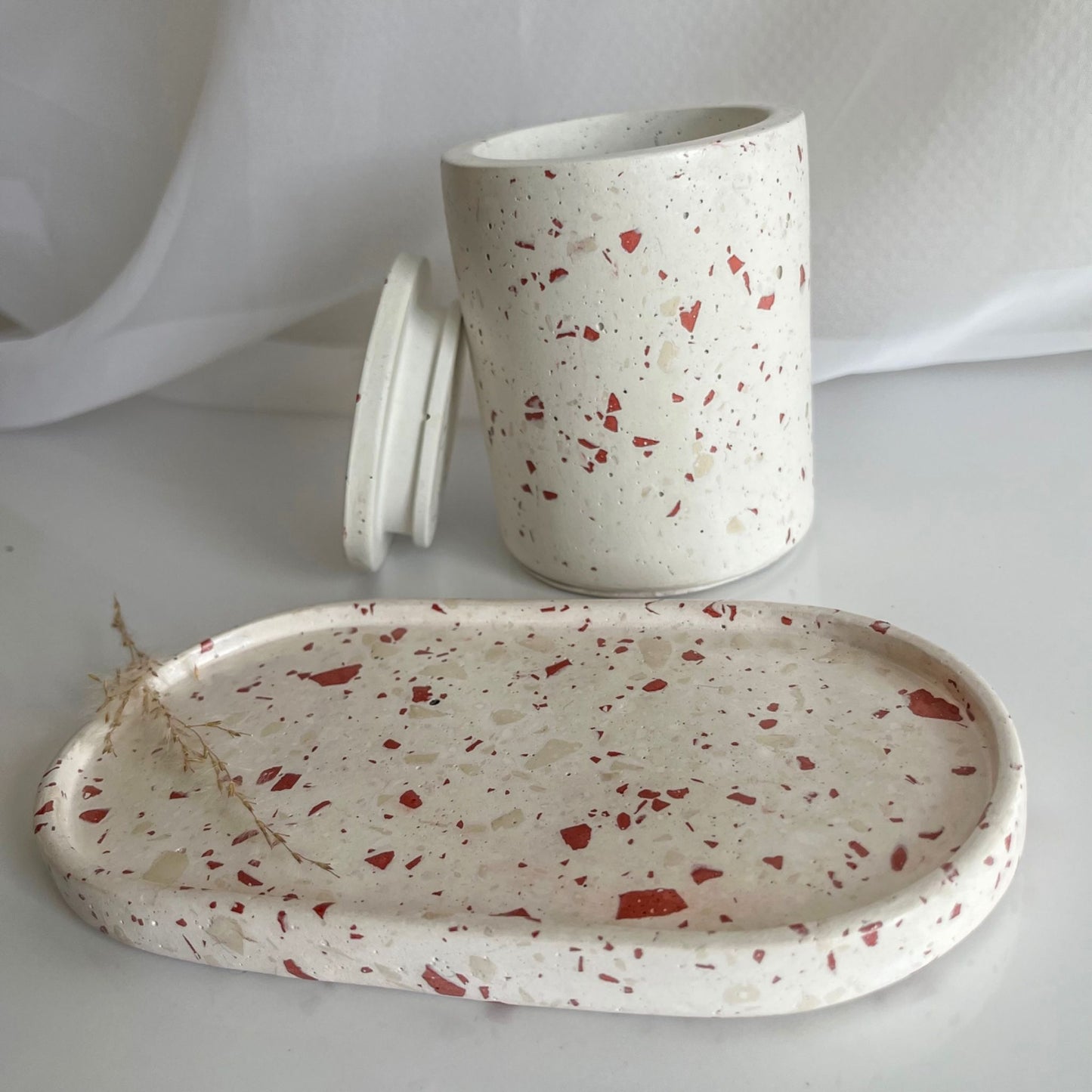 plateau ovale terrazzo.