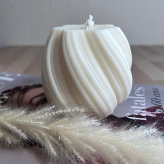 Perle Ondulée — Bougie décorative artisanale