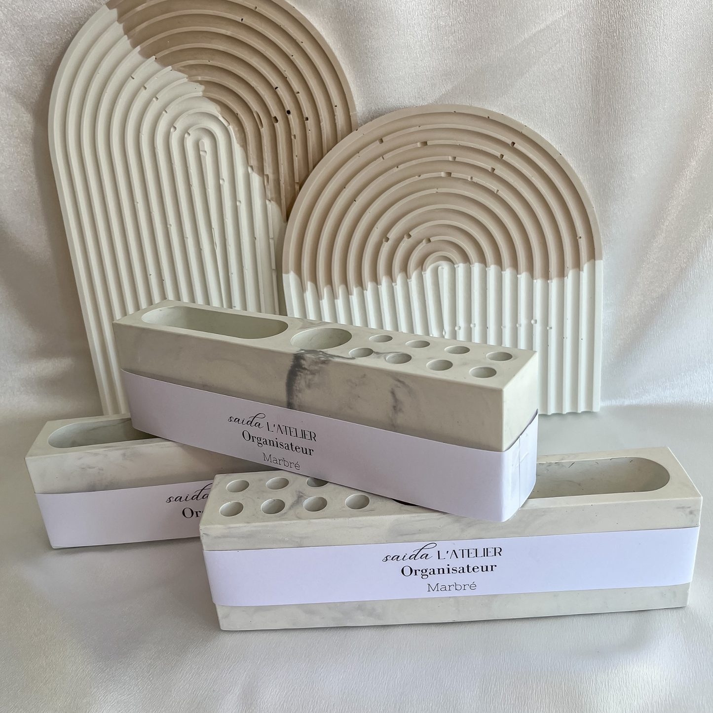 Organisateur de Bureau ou Maquillage  Marbré.