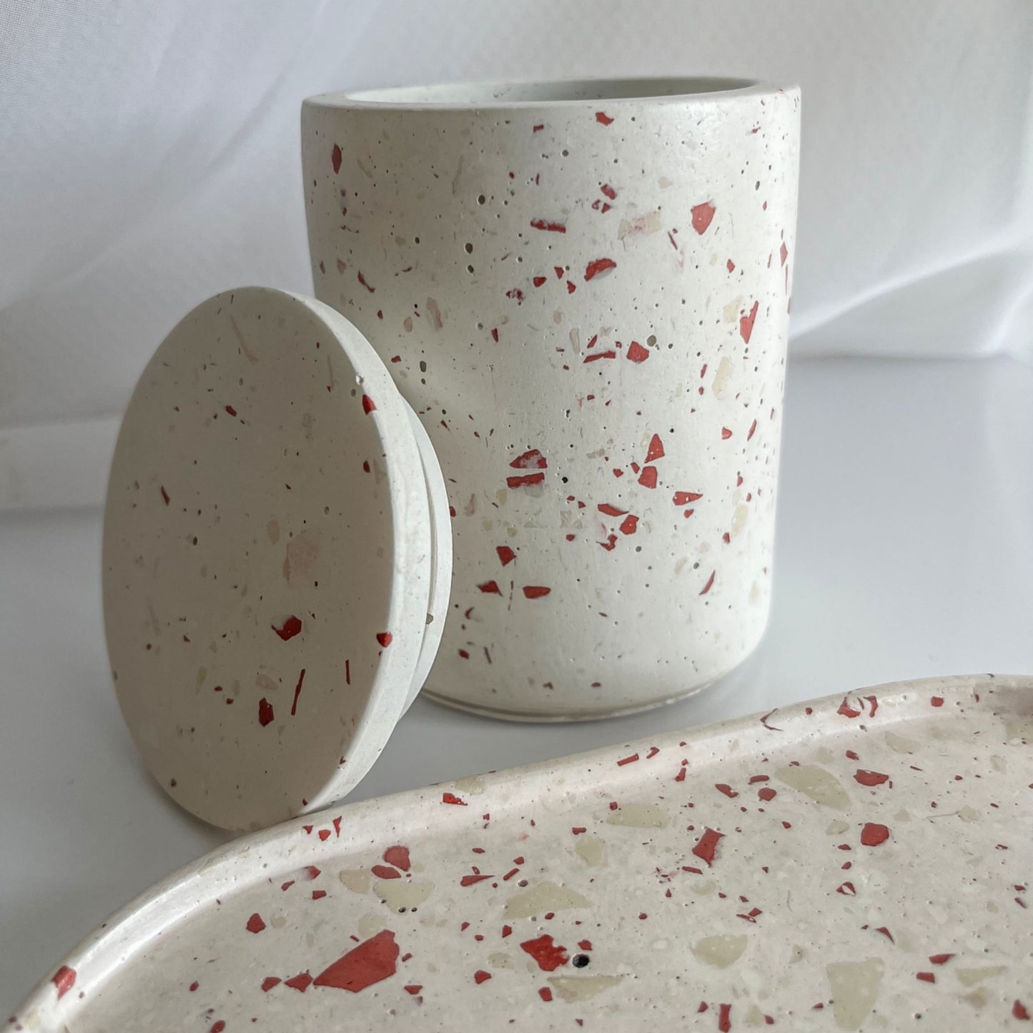 plateau ovale & pot terrazzo