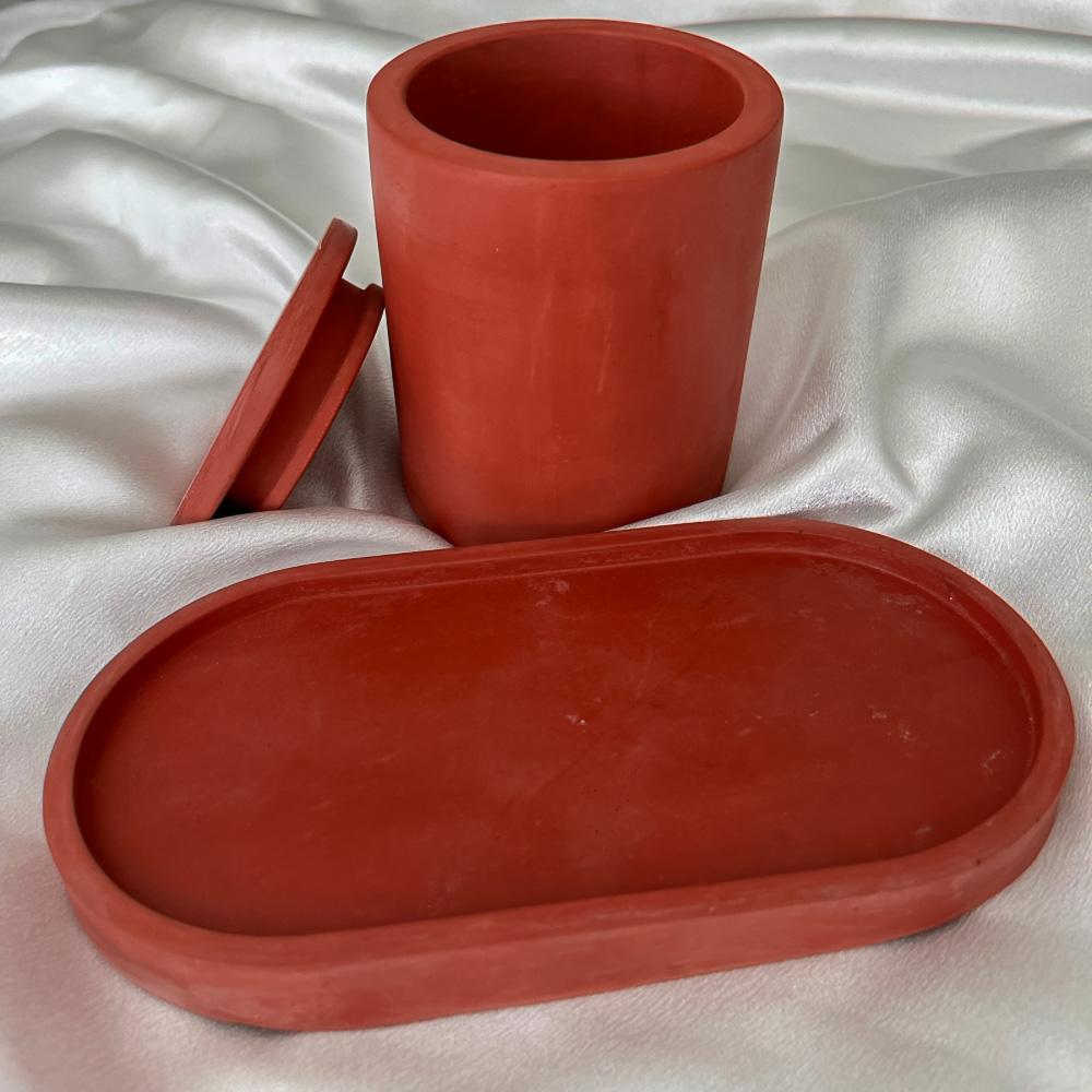 Ensembles Marrakech pot & plateau ovale vide poche.